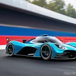 미니카로 배우는 과학 원리 - **Aerodynamic Miniature Race Car on Track**
    "A photorealistic, highly detailed image of a sleek,...