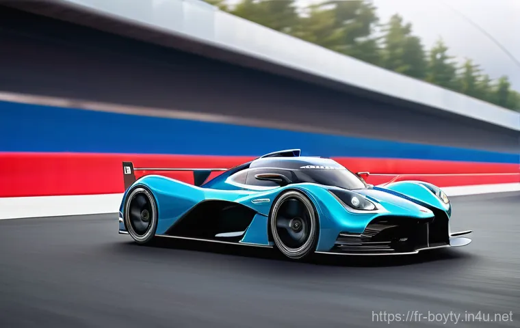 미니카로 배우는 과학 원리 - **Aerodynamic Miniature Race Car on Track**
    "A photorealistic, highly detailed image of a sleek,...