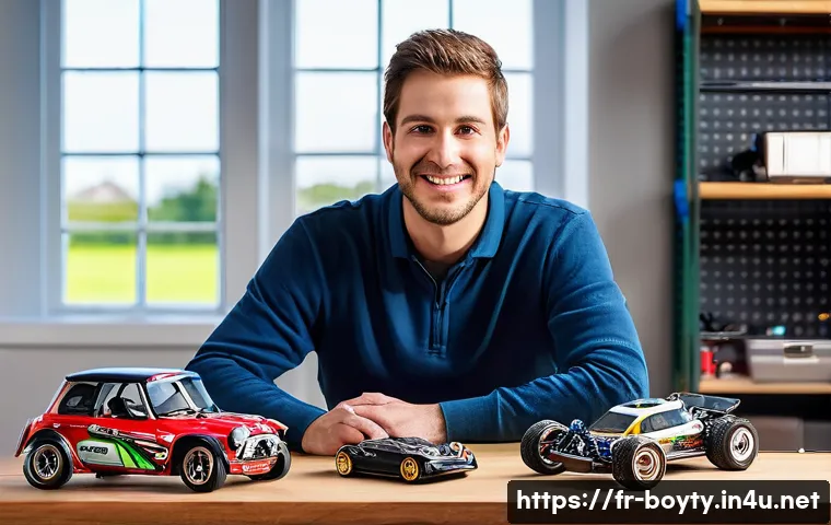 미니카 배터리 수명 관리법 - **Prompt for "The Passionate Mini-Car Hobbyist and Diverse Battery Types":**
"A vibrant, medium-...