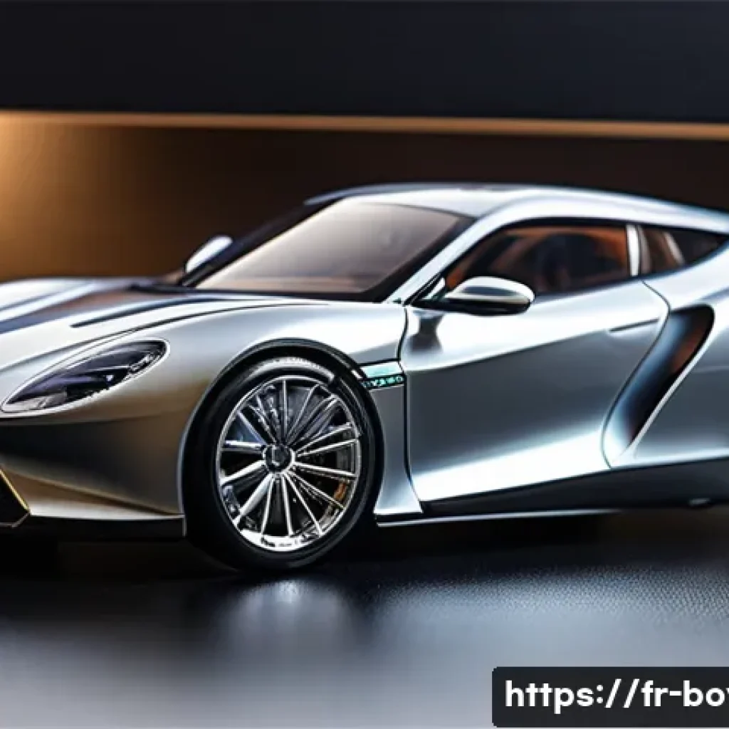 미니카의 혁신 사례 - Highly detailed scale model car crafted from advanced composite materials, featuring ultra-realistic...