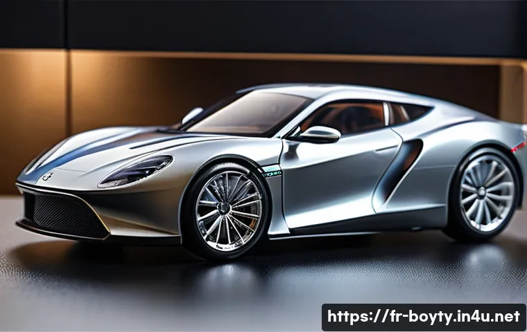 미니카의 혁신 사례 - Highly detailed scale model car crafted from advanced composite materials, featuring ultra-realistic...