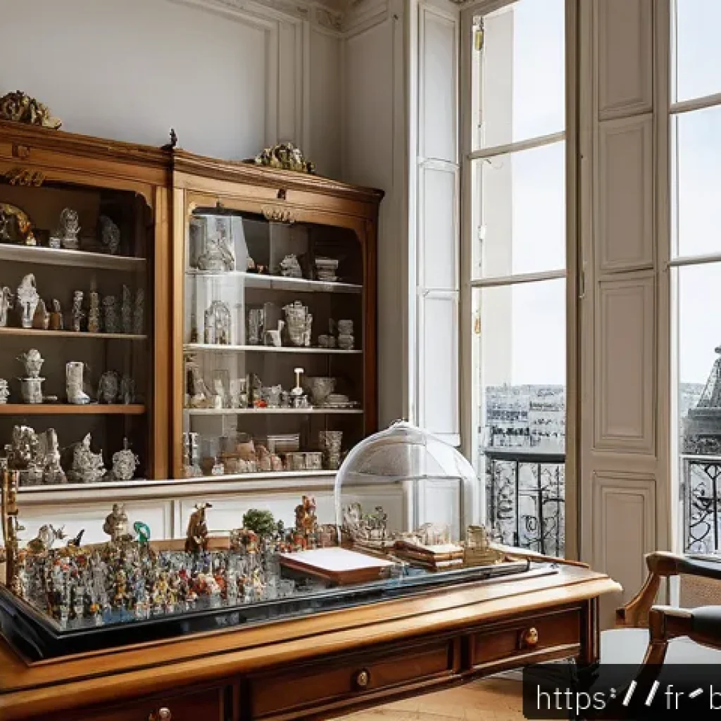 미니카 부품 직구 성공 팁 - A cozy, well-lit collector’s room in a modern Parisian apartment, featuring elegant adjustable glass...